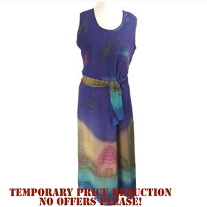 VINTAGE 80'S/90'S SLEEVELESS MAXIE DRESS SIZE 1X